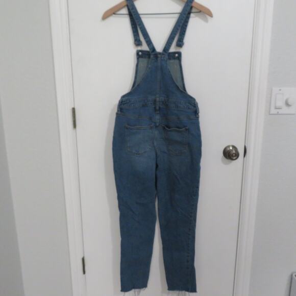 Universal Thread Womens Sz 25R Blue Denim Overalls Front Pockets Cross Back - Picture 2 of 6